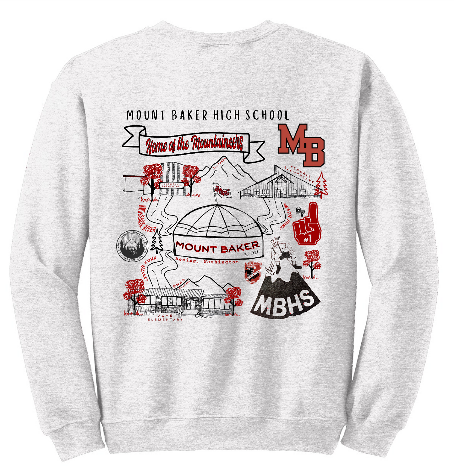Home of The Mountaineers Crewneck Sweatshirt